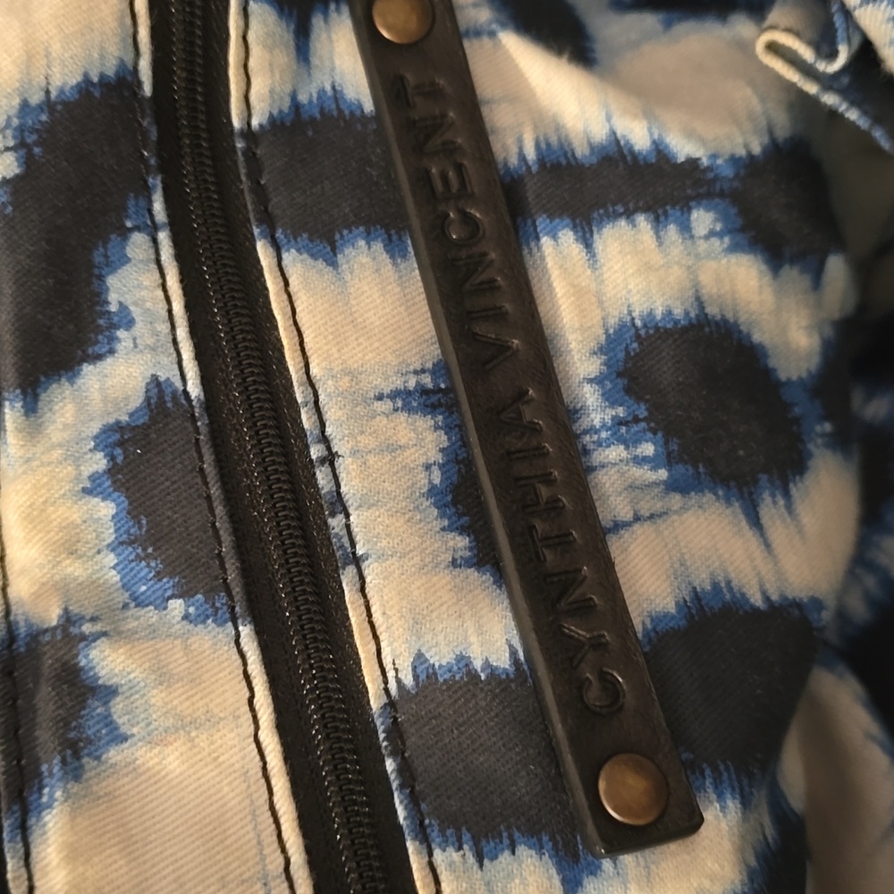 CYNTHIA VINCENT (Anthropologie) large Suede Shoulder Hobo/Tote Bag in Black - Picture 8 of 8